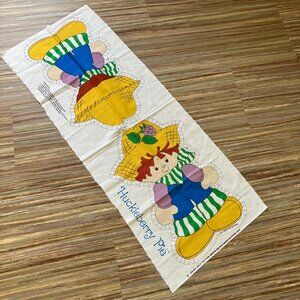 Huckleberry Pie Pillow/Doll Fabric Panel 1980 Springs Mills Strawberry Shortcake